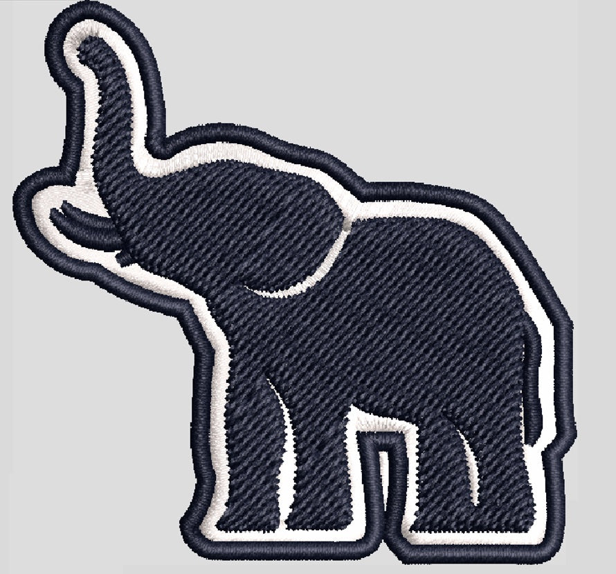 White Cool Comfort Performance Moisture Wicking & UPF 50 - Navy Elephant