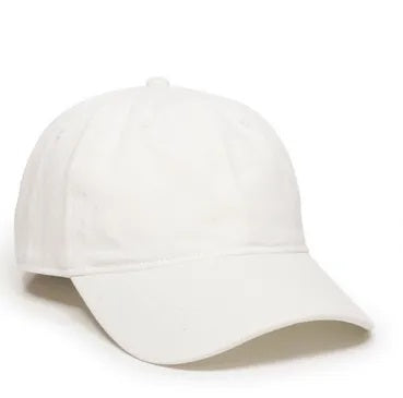 White Unstructured Garment Washed Till Cap - Maroon Elephant