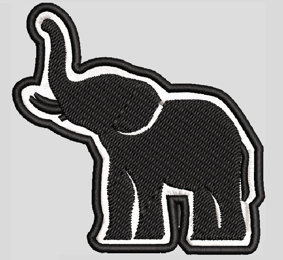 White/Black Trucker Cap - Black Elephant