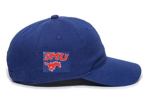 SMU Royal Blue Unstructured Garment Washed Twill Cap