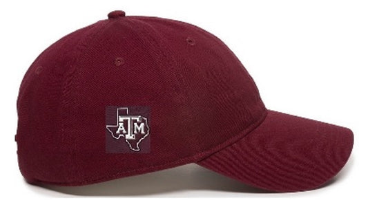 Texas A & M Maroon Unstructured Garment Washed Twill Cap