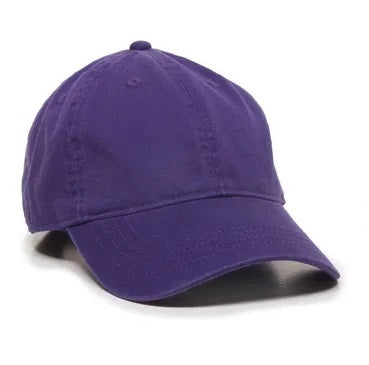 Purple Unstructured Garment Washed Twill Cap - White Elephant