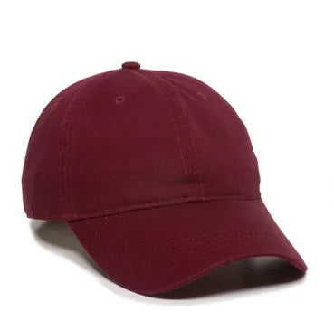 Maroon Unstructured Garment Washed Twill Cap